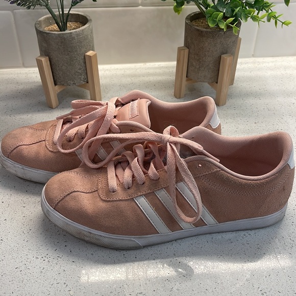 Ballet Baby Pink Adidas Shoes Gym Walking Casual Athleisure 8.5 tennis sneakers - Picture 4 of 7